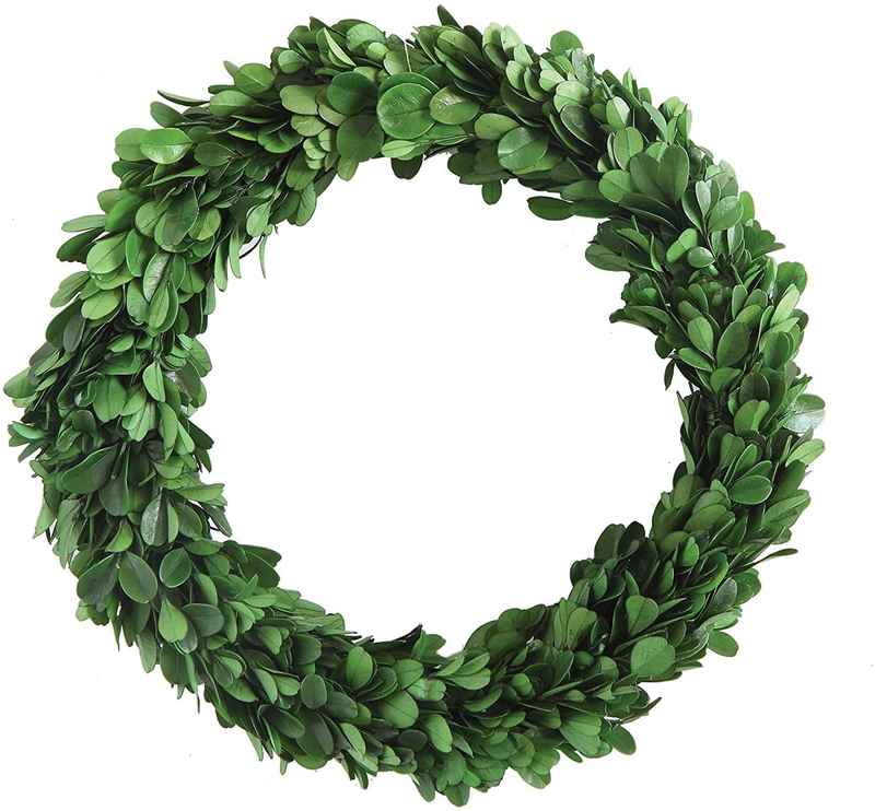 Creative Co-Op DA5819 round Boxwood Wreath, 6", Green