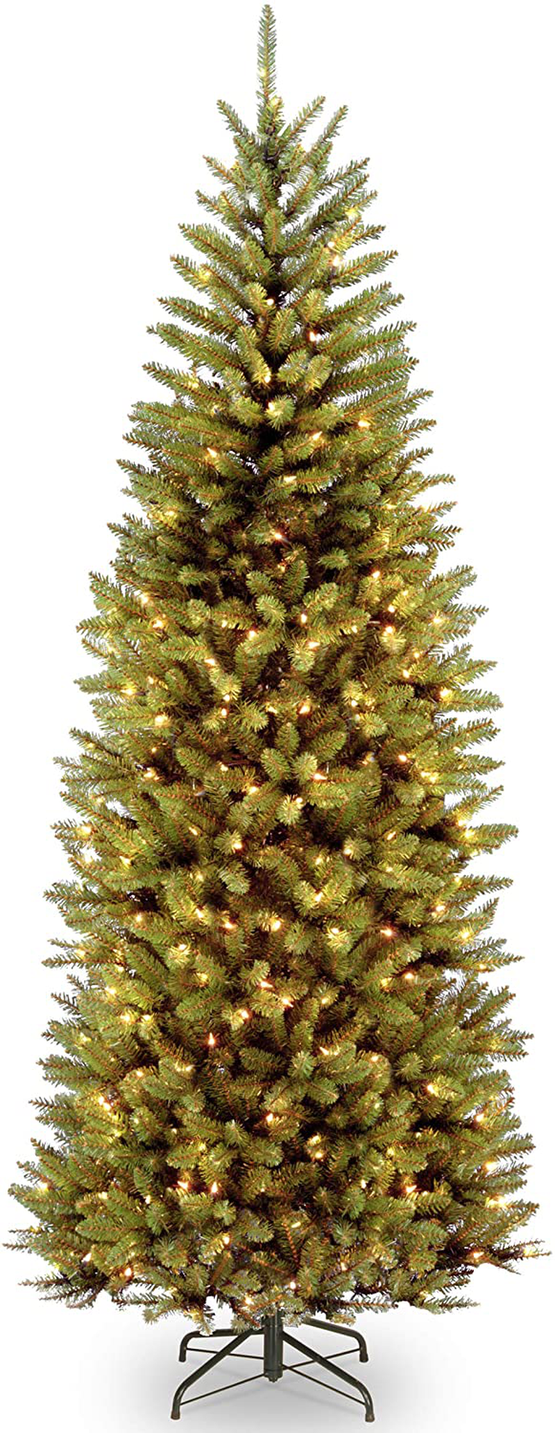 National Tree Company Pre-lit Artificial Christmas Tree | Includes Pre-strung Multi-Color LED Lights, PowerConnect and Stand | Kingswood Fir Slim - 7.5 ft Home & Garden > Decor > Seasonal & Holiday Decorations > Christmas Tree Stands National Tree Company 7.5 ft  
