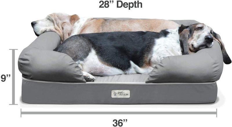 PetFusion Ultimate Dog Bed, Solid CertiPur-US Memory Foam Orthopedic Dog Bed, 3 Colors & 4 Sizes, Medium Firmness Pillow, Waterproof Dog Bed Liner & Breathable Cover, Cert Skin Contact Safe, 3yr Warr Animals & Pet Supplies > Pet Supplies > Dog Supplies > Dog Beds PetFusion, LLC.   