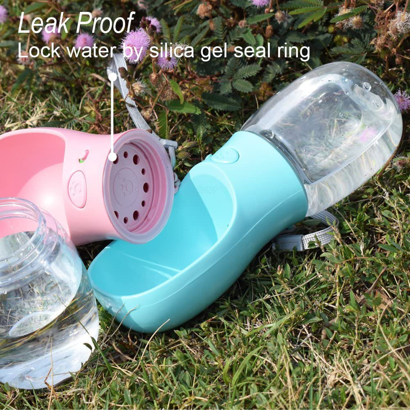 MalsiPree Dog Water Bottle, Leak Proof Portable Puppy Water Dispenser with Drinking Feeder for Pets Outdoor Walking, Hiking, Travel, Food Grade Plastic Animals & Pet Supplies > Pet Supplies > Dog Supplies SiRee Limited   