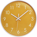 Modern Simple Wall Clock Indoor Non-Ticking Silent Sweep Movement Wall Clock for Office, Bathroom, Living Room Decorative 10 Inch Teal Home & Garden > Decor > Clocks > Wall Clocks Epy Huts Mustard Yellow  
