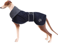 Geyecete Dog Winter Coat Greyhound Raincoat Fabric with Lamb Velvet inside Outdoor Dog Apparel with Adjustable Bands for Medium, Large Dog Animals & Pet Supplies > Pet Supplies > Dog Supplies > Dog Apparel Geyecete Navy Small 