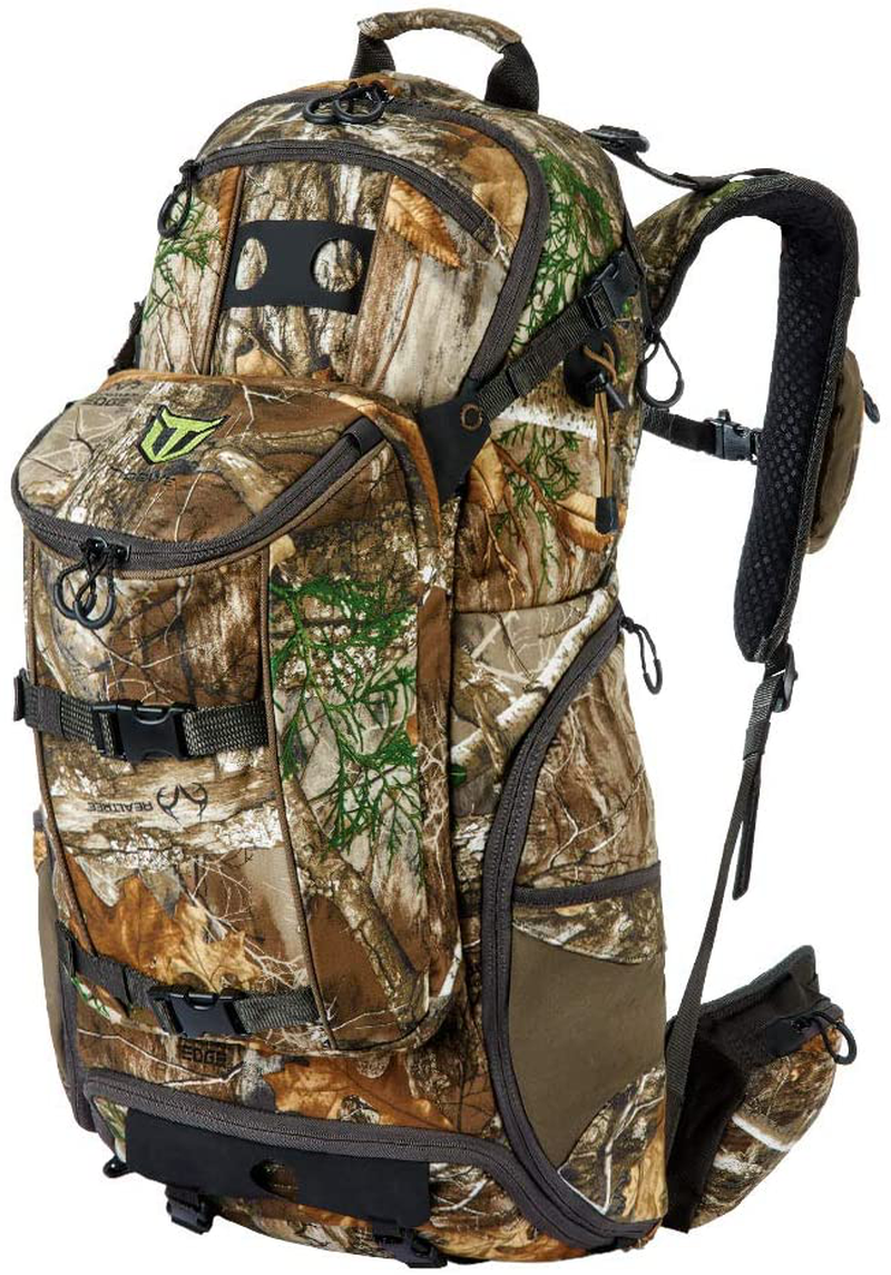 TIDEWE Hunting Pack 3400cu, Silent Frame Hunting Backpack for Bow/Rifle/Pistol  TIDEWE Realtree Edge Camo  