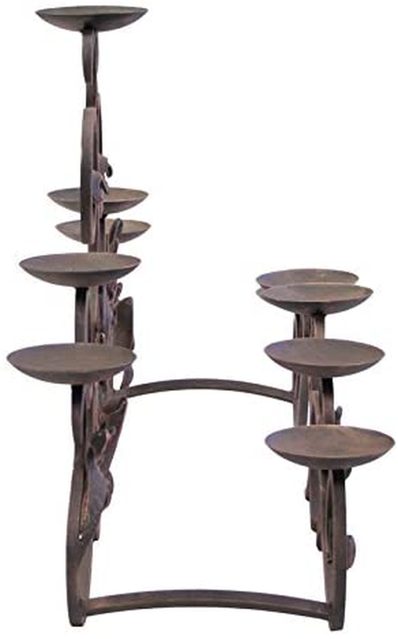 Pilgrim Home and Hearth 17504 Venice Candelabra Candle Holder, Distressed Bronze