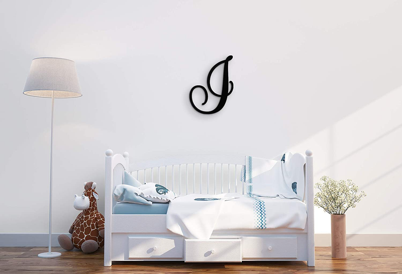 Giant Wall Decor Letters Uppercase K | 24" Wood Paintable Script Capital Letters for Nursery, Home Décor, Wedding Guest Book and More by ROOM STARTERS (K 24" Black 3/4" Thick) Home & Garden > Decor > Seasonal & Holiday Decorations ROOM STARTERS Black 3/4" Thick I 24" Capital 