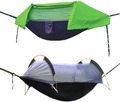 OHMU Camping Hammock with Mosquito Net and Rainfly Cover Portable Hammock Tent(Green) Sporting Goods > Outdoor Recreation > Camping & Hiking > Mosquito Nets & Insect Screens OHMU Green  