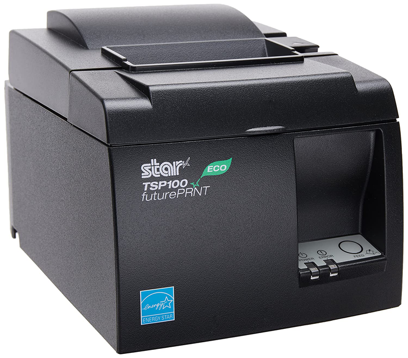 Star MicronicsTSP143IIU GRY US ECO - Thermal Receipt Printer - Cutter - USB - Gray - Internal Power Supply and Cable Included