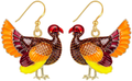 Christmas Earrings for Womens Girls, Enameled Xmas Holiday Jewelry Thanksgiving Turkey Drop Dangle Earrings Set Home & Garden > Decor > Seasonal & Holiday Decorations& Garden > Decor > Seasonal & Holiday Decorations M MIRACULOUS GARDEN 1Pairs Gold-plated c  