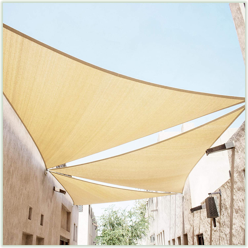 ColourTree 16' x 16' x 22.6' Grey Right Triangle CTAPRT16 Sun Shade Sail Canopy Mesh Fabric UV Block - Commercial Heavy Duty - 190 GSM - 3 Years Warranty (We Make Custom Size) Home & Garden > Lawn & Garden > Outdoor Living > Outdoor Umbrella & Sunshade Accessories ColourTree Beige 22' x 22' x 22' Standard Size 