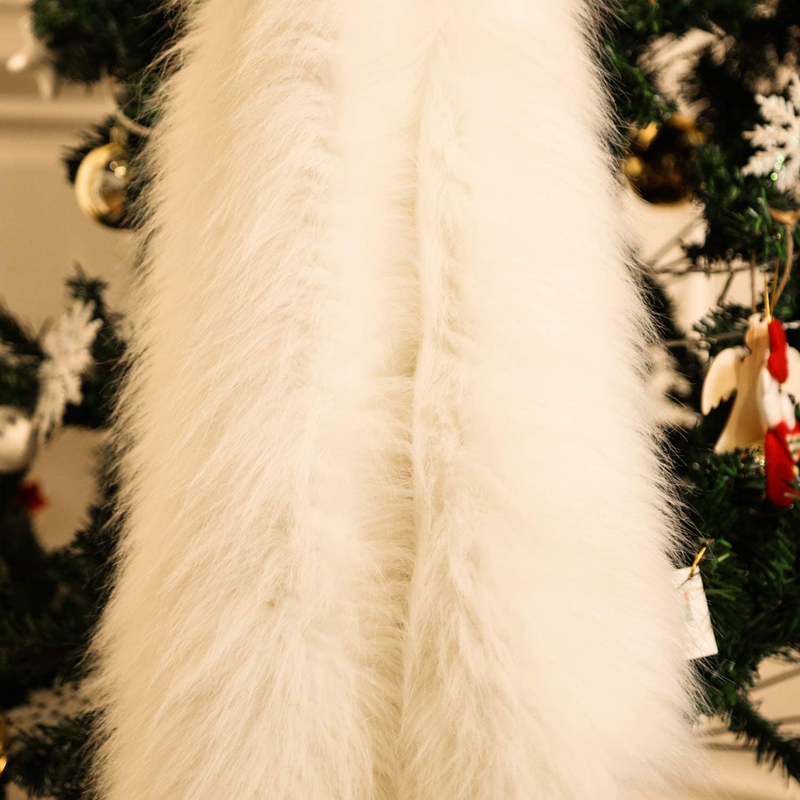 Tatuo White Faux Fur Christmas Tree Skirt Snow Tree Skirts for Christmas Holiday Decorations (80 cm) Home & Garden > Decor > Seasonal & Holiday Decorations > Christmas Tree Skirts Tatuo   