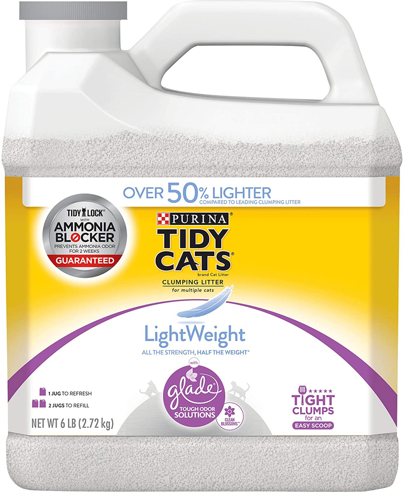 Purina Tidy Cats LightWeight Glade Extra Strength, Scented, Clumping Cat Litter Animals & Pet Supplies > Pet Supplies > Cat Supplies > Cat Litter Purina Tidy Cats Glade Clean Blossoms 6 lb. Jug 