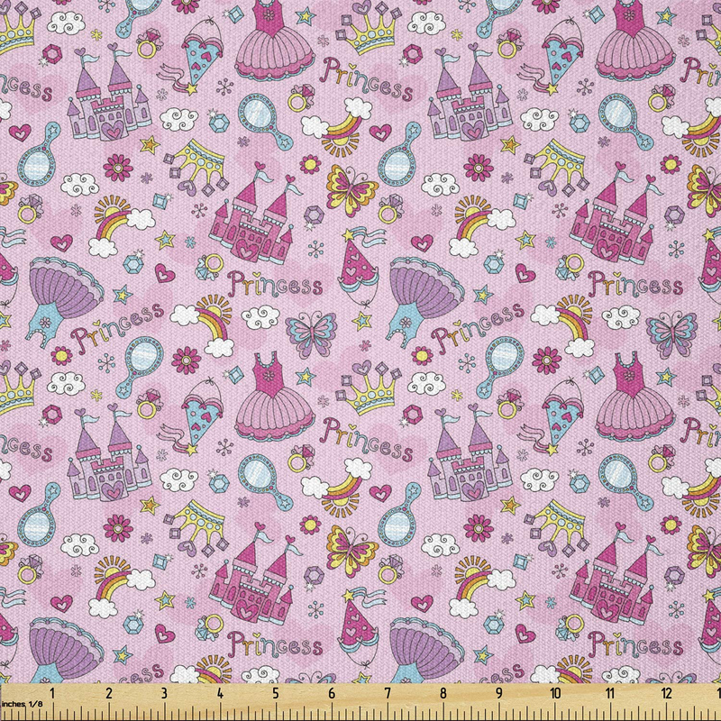 Lunarable Japanese Fabric by The Yard, Cherry Blossom Pattern Vintage Arrangement of Sakura Flowers, Stretch Knit Fabric for Clothing Sewing and Arts Crafts, 1 Yard, Yellow Magenta Arts & Entertainment > Hobbies & Creative Arts > Arts & Crafts > Crafting Patterns & Molds > Sewing Patterns Lunarable Pale Pink 10 Yards 