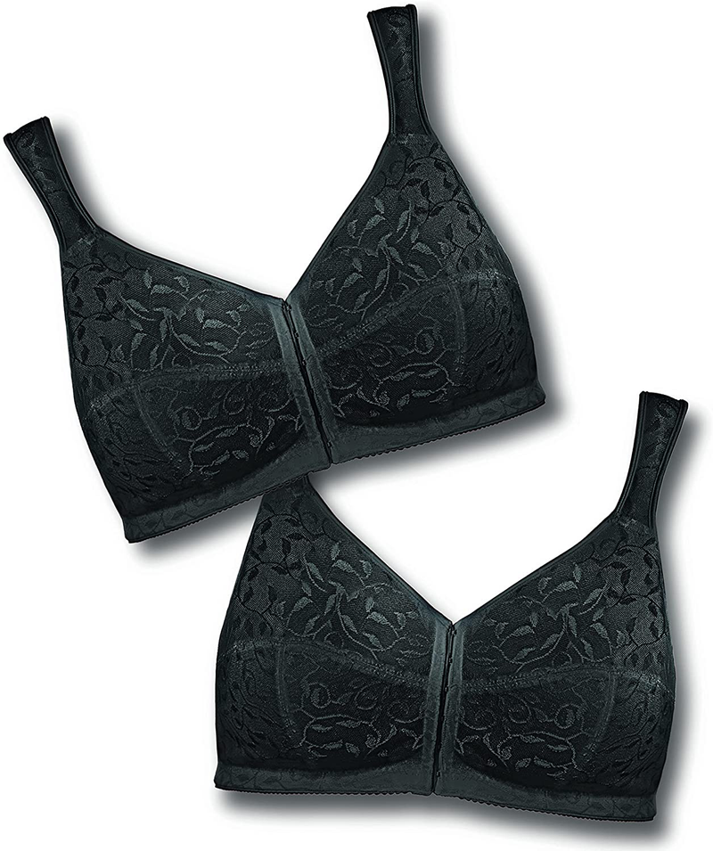 Just My Size Women's Easy On Front Close Wirefree Bra MJ1107 Apparel & Accessories > Clothing > Underwear & Socks > Bras JUST MY SIZE   