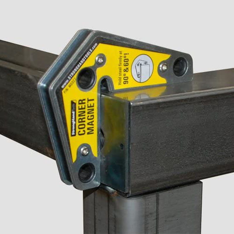 Strong Hand Tools - VAL-MST327 , Magnetic Corner Squares, (Twin Pack), 12°, 90° & 60° Angle Setting, Max Pull Force: 30 lbs, Low Profile, 3-1/4 x 3-3/4 x 5/8″, MST327 Hardware > Tool Accessories > Welding Accessories Strong Hand Tools   