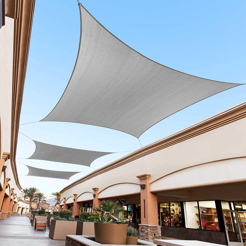 Royal Shade 12' x 16' Beige Rectangle Sun Shade Sail Canopy Outdoor Patio Fabric Shelter Cloth Screen Awning - 95% UV Protection, 200 GSM, Heavy Duty, 5 Years Warranty, We Make Custom Size Home & Garden > Lawn & Garden > Outdoor Living > Outdoor Umbrella & Sunshade Accessories Royal Shade Gray 6' x 12' 