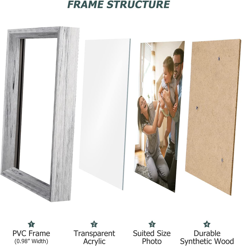 Picture Frames Set Wall Decor - 12 Pcs Photo Frames Collage for Wall or Tabletop Including 4x6 5x7 6x8 8x10 11x14 inch