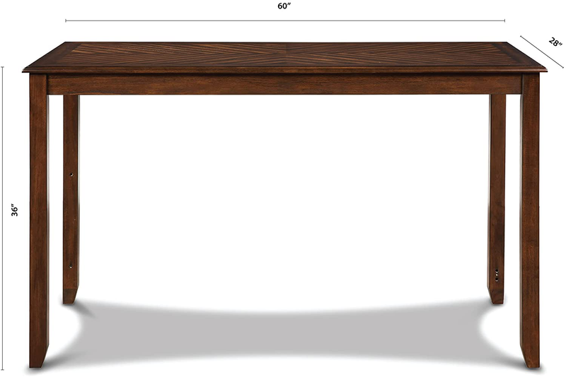 New Classic Furniture Amy Kitchen Counter Island Dining Table for 4 with Storage Shelf & USB Chargers, Traditional Cherry Home & Garden > Kitchen & Dining > Food Storage New Classic Furniture   