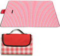 TenkBuff Outdoor Picnic Blanket,59''x79'' Large Size Waterproof and Sandproof Beach Mat for 4-7 People,3 Layered Foldable Mat for Beach,Park,Camping, Hiking, Travel, Festival(Red(Thickened)) Home & Garden > Lawn & Garden > Outdoor Living > Outdoor Blankets > Picnic Blankets TenkBuff Red 57"x79" 