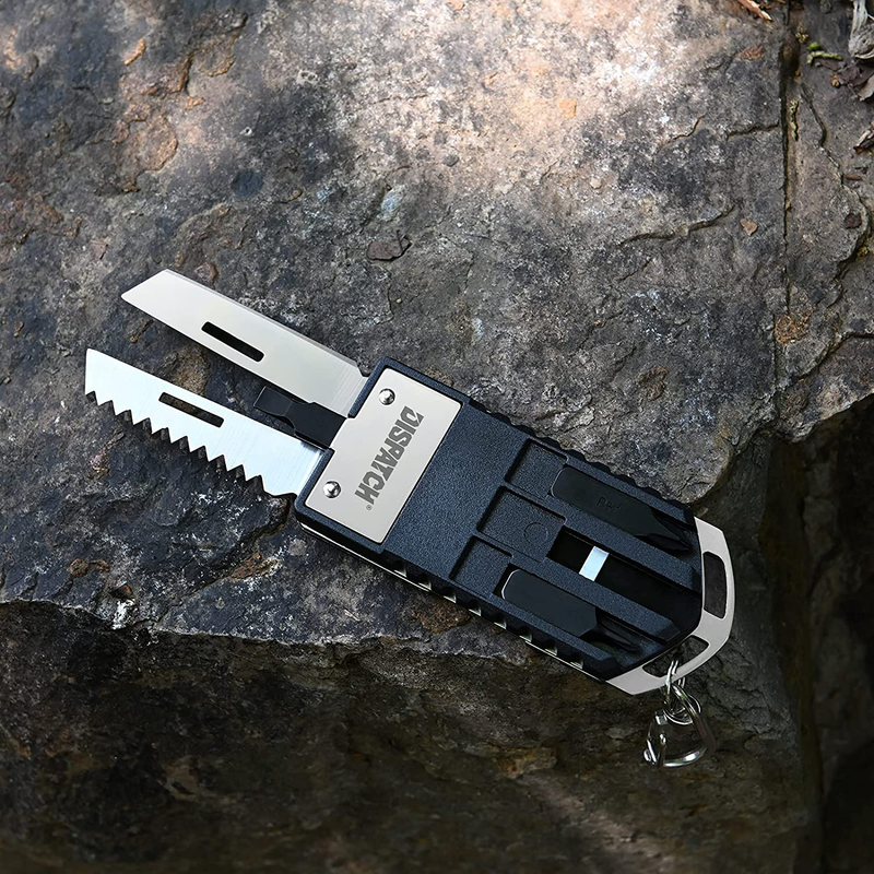 DISPATCH Small Pocket Folding Knife Multitool with Knife for Outdoor Camping, Hiking, Household Gadgets, 3.1'' Closed, Blue Sporting Goods > Outdoor Recreation > Camping & Hiking > Camping Tools DISPATCH   
