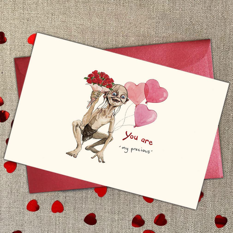 Funny Valentine'S Day Humorous Valentine'S Day Card for Wife Girlfriend Gollum Valentines Day Card Humorous Anniversary Birthday Card for Him Her Christmas Gift for Her You Are My Precious Card Home & Garden > Decor > Seasonal & Holiday Decorations Huras   