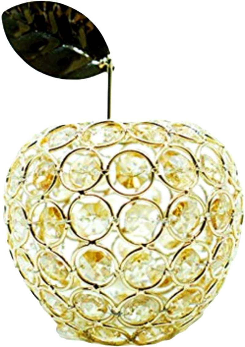 SmilingTown Pineapple Table Centerpiece Decor Handmade Crystal Hollow Fruit Candle Holder Ornament Decor Home Party Camping Wedding Festival Bar Decor Gold (Pineapple) Home & Garden > Decor > Home Fragrance Accessories > Candle Holders SmilingTown Apple  