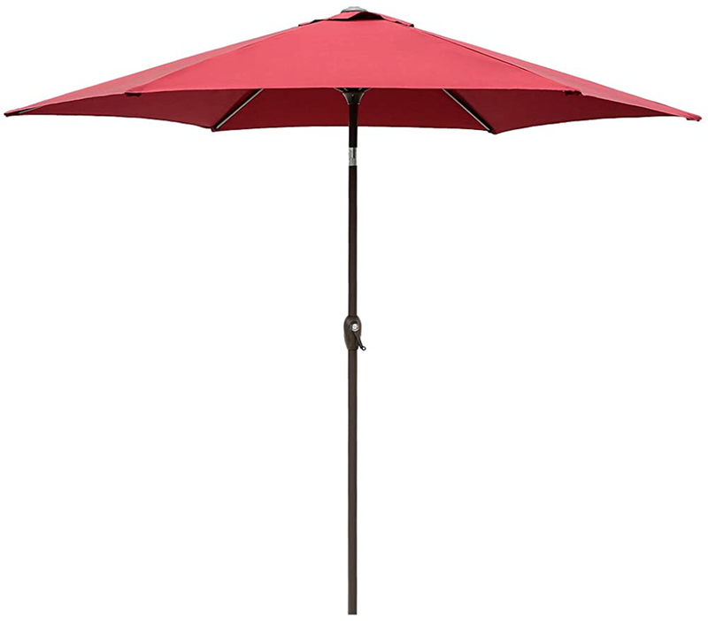 Le Papillon 9 ft Outdoor Patio Umbrella Aluminum Table Market Umbrella Home & Garden > Lawn & Garden > Outdoor Living > Outdoor Umbrella & Sunshade Accessories Le Papillon Burgundy  