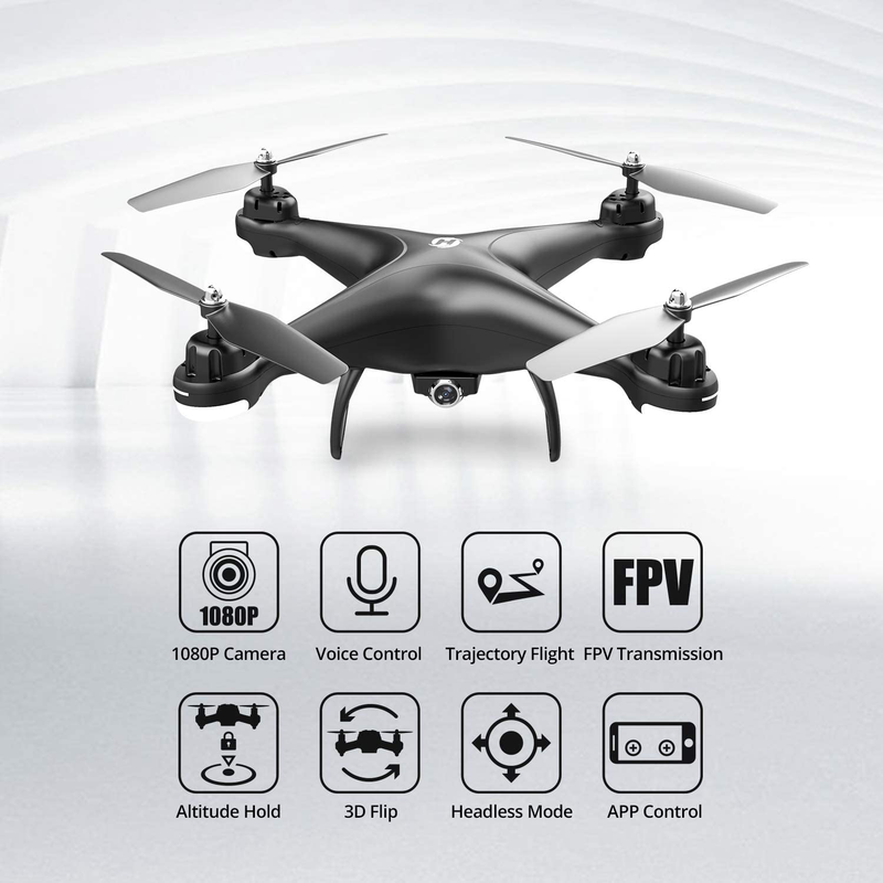 Holy Stone HS110D FPV RC Drone with 1080P HD Camera Live Video 120°Wide-Angle WiFi Quadcopter with Gravity Sensor, Voice Control, Gesture Control, Altitude Hold, Headless Mode, 3D Flip RTF 2 Batteries Cameras & Optics > Cameras > Film Cameras Holy Stone   