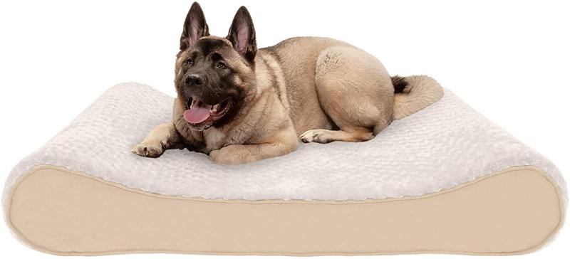 Furhaven Orthopedic, Cooling Gel, and Memory Foam Pet Beds for Small, Medium, and Large Dogs - Ergonomic Contour Luxe Lounger Dog Bed Mattress and More Animals & Pet Supplies > Pet Supplies > Dog Supplies > Dog Beds Furhaven Pet Products, Inc Ultra Plush Cream Contour Bed (Memory Foam) Jumbo Plus (Pack of 1)