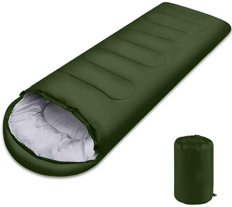 R.A.R Camping Sleeping Bag, 3 Seasons (Summer, Spring, Fall) Adults & Kids &Teens, with Camping Equipment, Waterproof, Portable, Camping Bag, Sleeping Bag for Camping- with Pillow- for Adults,(Green)