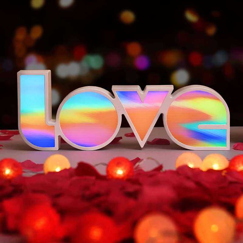 Love Letter Lights for Valentines Day Decor, Night Lights for Teen Girls Bedroom Decor, Love Decor for Teen Girls Room, Love Sign Novelty Lamp for Girls, Suitable for Valentines Day Decoration Home & Garden > Decor > Seasonal & Holiday Decorations GUCED   