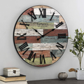 FirsTime & Co. Emmett Shiplap Wall Clock, 27", Galvanized Silver, White Home & Garden > Decor > Clocks > Wall Clocks FirsTime & Co. Multicolor  