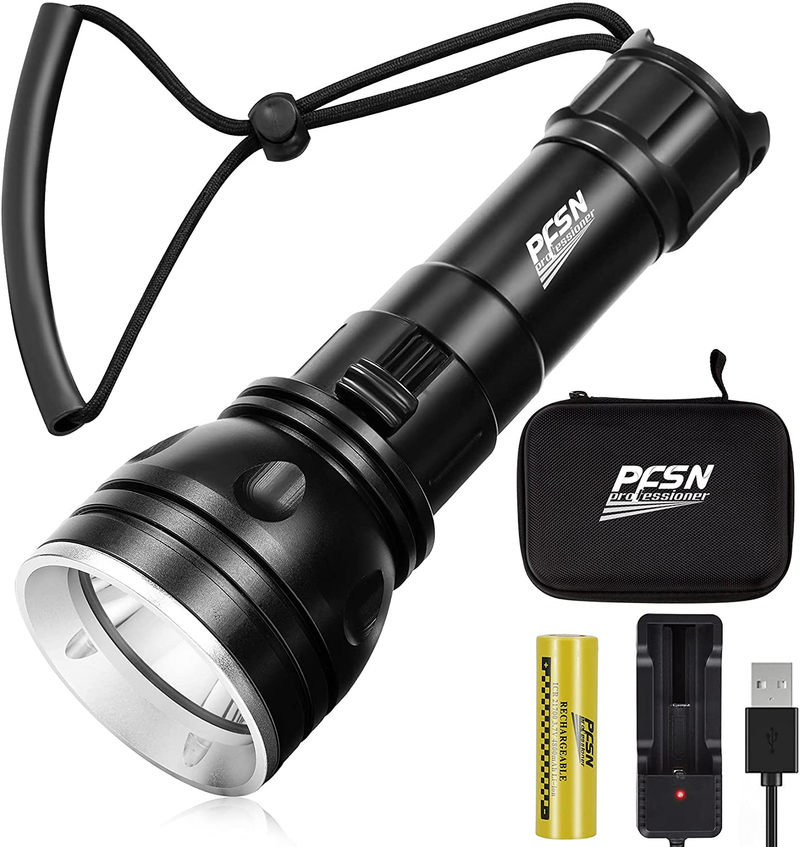Scuba Diving Lights, PFSN DF-3000 Professional Underwater Flashlight 150m Waterproof Dive Torch with 4800mAh 21700 Rechargeable Battery, Super Bright Light Great for Night Caving Explore Fishing Home & Garden > Pool & Spa > Pool & Spa Accessories PFSN professioner Default Title  