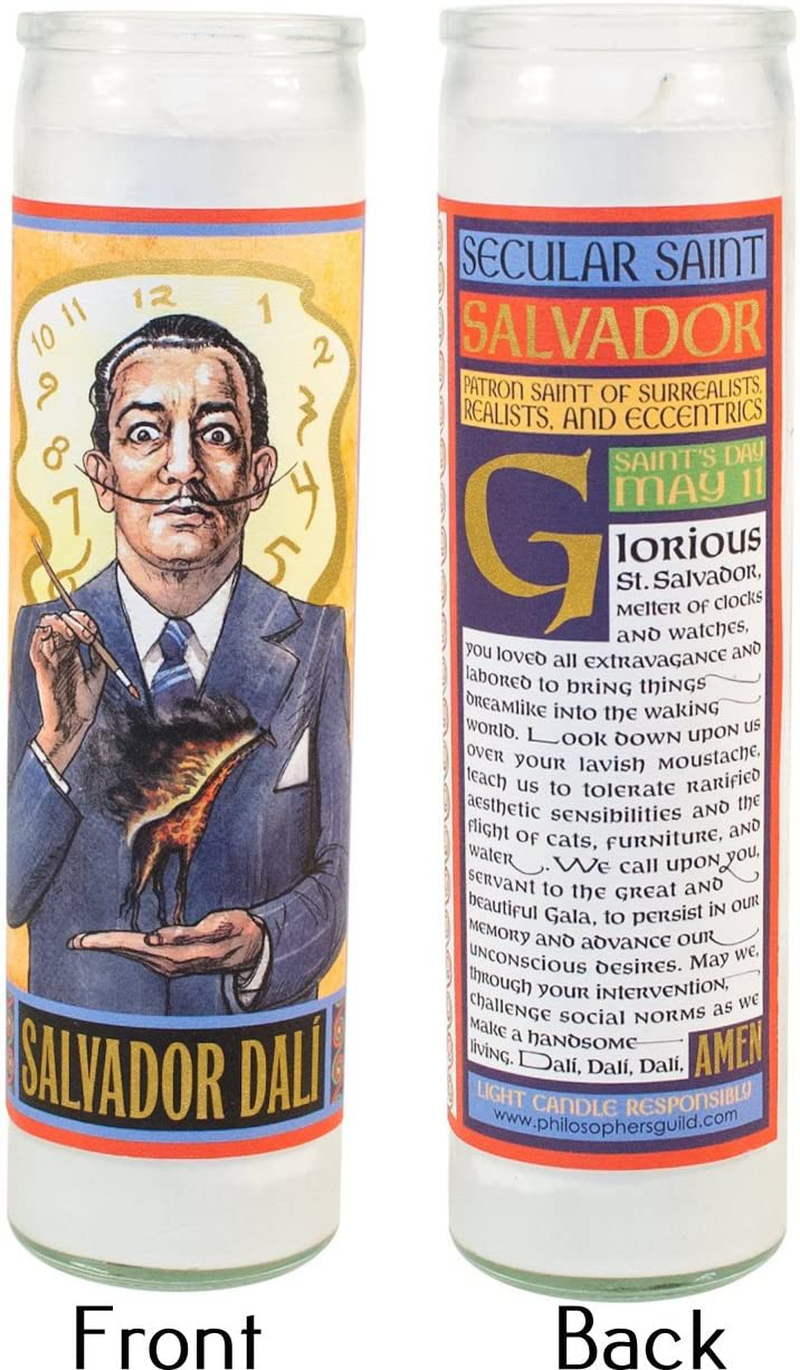 Salvador Dali Secular Saint Candle - 8.5 Inch Glass Prayer Votive - Made in The USA Home & Garden > Decor > Home Fragrances > Candles The Unemployed Philosophers Guild   