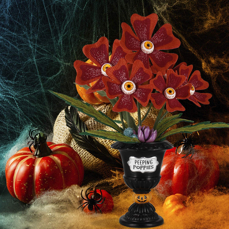 Halloween Table Decoration, Artificial Eyeball Flower for Halloween Decor, Fake Halloween Crafts Flowers for Dining Table, Living Room Decoration Indoor Home & Garden > Decor > Seasonal & Holiday Decorations& Garden > Decor > Seasonal & Holiday Decorations Zcaukya   