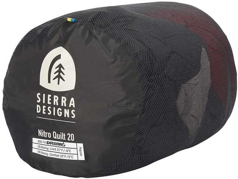 Sierra Designs Nitro Quilt 20 & 35 Degree Ultralight Sleeping Bag - 800 Fill Camping & Backpacking Sleeping Bag Sporting Goods > Outdoor Recreation > Camping & Hiking > Sleeping Bags Sierra Designs   