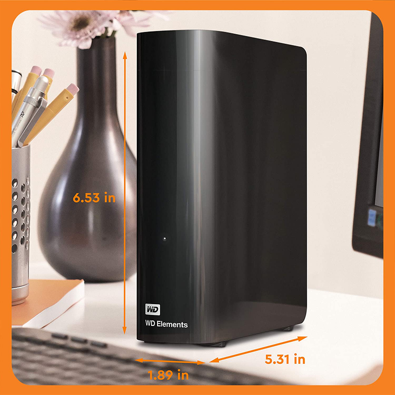 WD 6TB Elements Desktop Hard Drive HDD, USB 3.0, Compatible with PC, Mac, PS4 & Xbox - WDBWLG0060HBK-NESN Electronics > Electronics Accessories > Computer Components > Storage Devices > Hard Drives Western Digital   