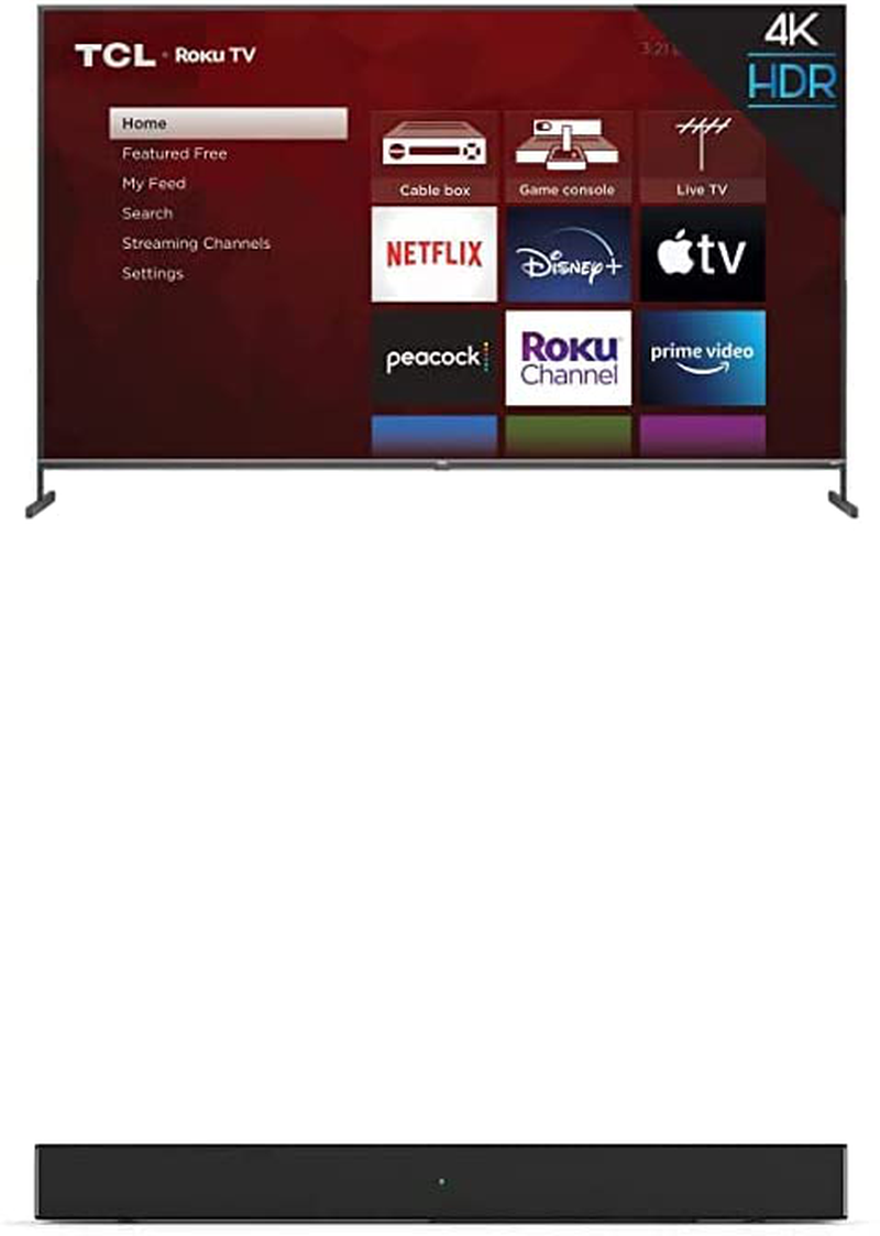 TCL 50-inch Class 4-Series 4K UHD Smart Roku LED TV - 50S435, 2021 Model Electronics > Video > Televisions TCL TV with Alto 3 Sound Bar 85 Inch 