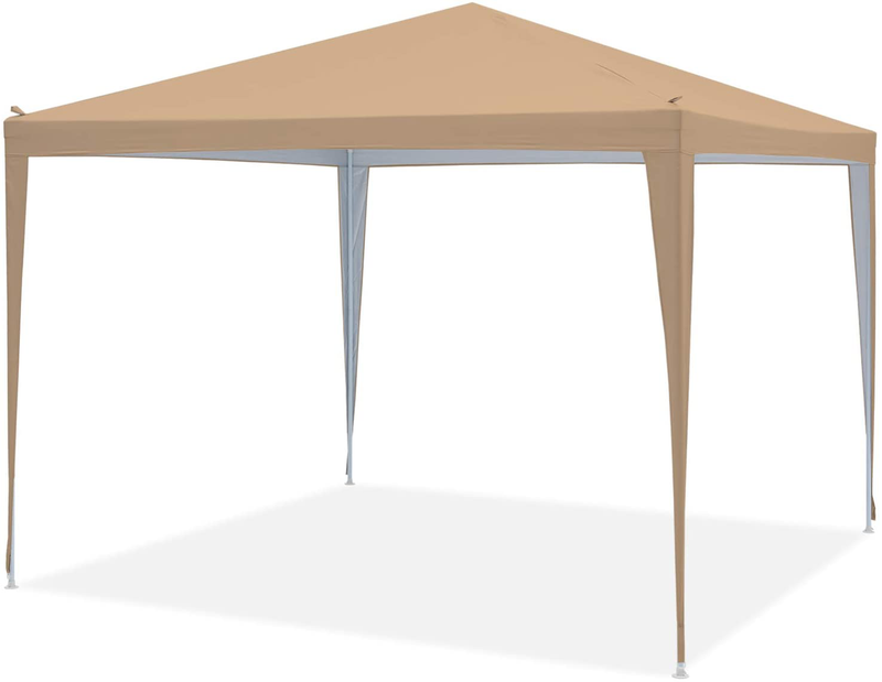 OUTDOOR WIND 10'x10' Canopy Tent Outdoor Portable Gazebo Canopy Shade Tent Wedding Party Tent Camping Shelter Gazebos with Carrying Bag(White) Home & Garden > Lawn & Garden > Outdoor Living > Outdoor Structures > Canopies & Gazebos OUTDOOR WIND Khaki  