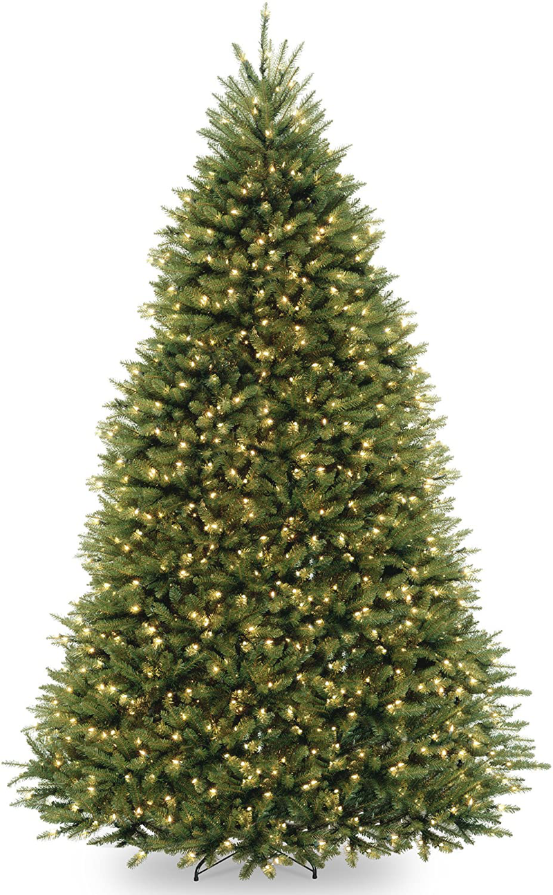 National Tree Company Pre-lit Artificial Christmas Tree | Includes Pre-strung White Lights, PowerConnect and Stand | Dunhill Fir - 9 ft Home & Garden > Decor > Seasonal & Holiday Decorations > Christmas Tree Stands National Tree Company 9 ft  