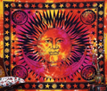 Hippie Mandala Sun and Moon Maditation Tapestry Wall Hanging - Psychedelic Celestial Indian Gypsy Hippy Bohemian Popular Mystic Tie dye Beach Blanket Multicolor Home & Garden > Decor > Artwork > Decorative Tapestries Popular Handicrafts Multicolor # 1 140 x 155 cms / 54" x 60" 