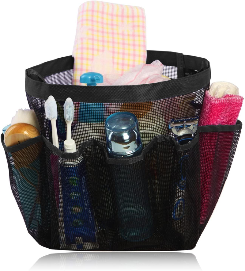 Eoocvt Mesh Shower Caddy, 8 Pockets Quick Dry Hanging Toiletry Tote Bag for Bathroom Shower Organizer Accessories (Blue) Sporting Goods > Outdoor Recreation > Camping & Hiking > Portable Toilets & ShowersSporting Goods > Outdoor Recreation > Camping & Hiking > Portable Toilets & Showers eoocvt Black  