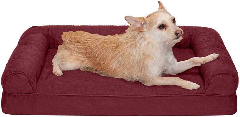 Furhaven Orthopedic Dog Beds for Small, Medium, and Large Dogs, CertiPUR-US Certified Foam Dog Bed Animals & Pet Supplies > Pet Supplies > Dog Supplies > Dog Beds Furhaven Quilted Wine Red Egg Crate Orthopedic Foam Medium (Pack of 1)