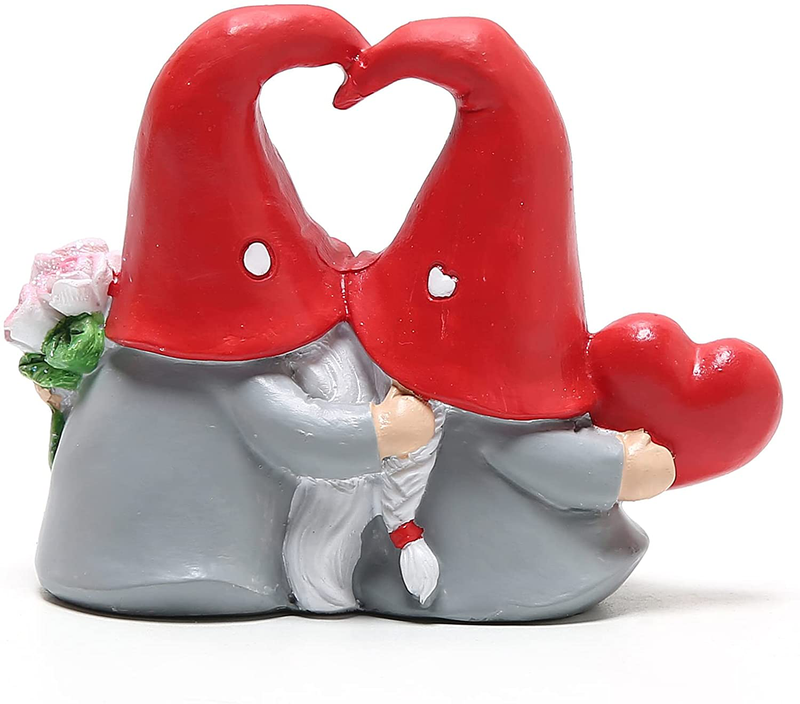 Hodao Valentines Day Decor - Valentines Day Gifts Valentine Gnomes for Valentines Day Decoration Home Ornaments Table Decor Valentines Gnomes Resin Decor Gifts (Flower Heart) Home & Garden > Decor > Seasonal & Holiday Decorations Hodao   