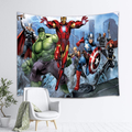 Hulk Iron Man Spider-man Captain America Superhero Custom Tapestry,Comics Theme Wall Hanging for Bedroom Living Room Dorm, 60 X 50 Inch Home & Garden > Decor > Artwork > Decorative Tapestries YCLQCTPART Ht1 60x50 inch 