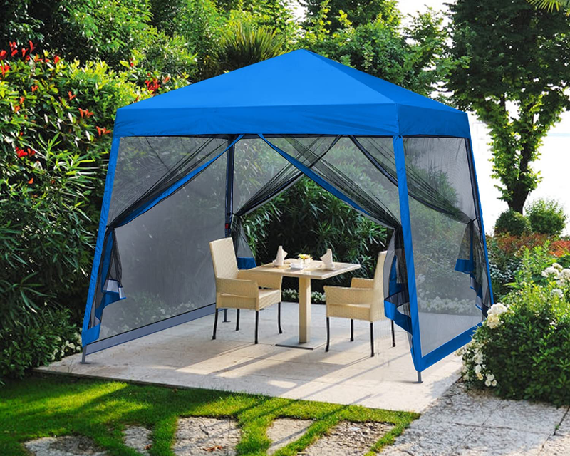 MASTERCANOPY Pop Up Gazebo Canopy with Mosquito Netting (10x10, Blue) Home & Garden > Lawn & Garden > Outdoor Living > Outdoor Structures > Canopies & Gazebos MASTERCANOPY Blue 10x10 