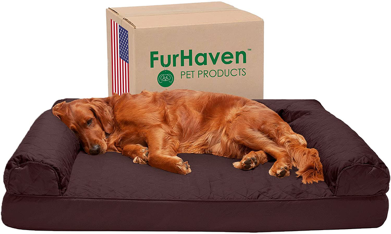 Furhaven Orthopedic Dog Beds for Small, Medium, and Large Dogs, CertiPUR-US Certified Foam Dog Bed Animals & Pet Supplies > Pet Supplies > Dog Supplies > Dog Beds Furhaven Quilted Coffee Egg Crate Orthopedic Foam Jumbo (Pack of 1)