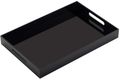 KEVLANG Glossy White Sturdy Acrylic Serving Tray with Handles-10x15Inch-Serving Coffee Appetizer Breakfast Butler-Kitchen Countertop-Makeup Drawer Organizer-Vanity Table Tray-Ottoman Tray Home & Garden > Decor > Decorative Trays KEVLANG Glossy Black 12"x16"x2"H 