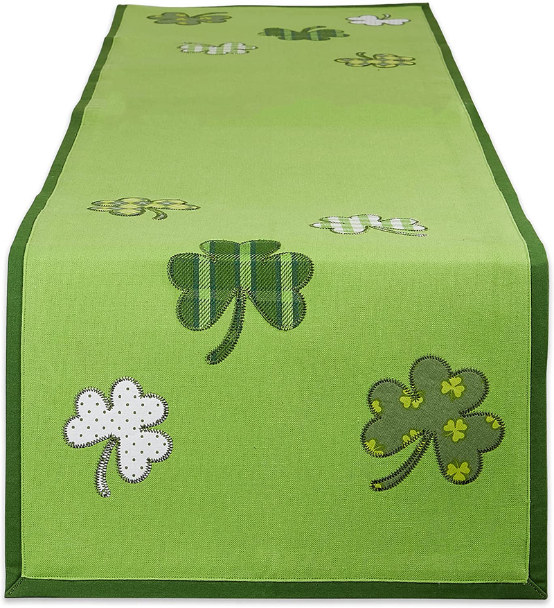 DII St. Patrick'S Day Collection Tabletop, Table Runner, 14X74", Shamrock Arts & Entertainment > Party & Celebration > Party Supplies DII Lucky Day Reversible Table Runner, 14x108" 