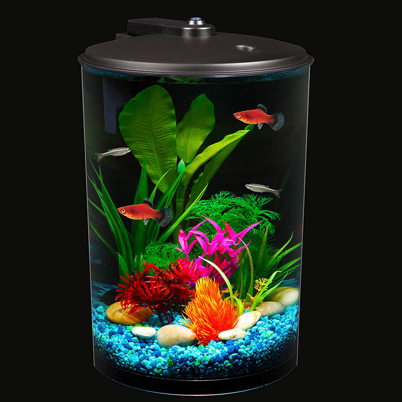 Koller Products AquaView 3-Gallon 360 Aquarium with LED Lighting (7 Color Choices) and Power Filter Animals & Pet Supplies > Pet Supplies > Fish Supplies > Aquariums Koller Products   