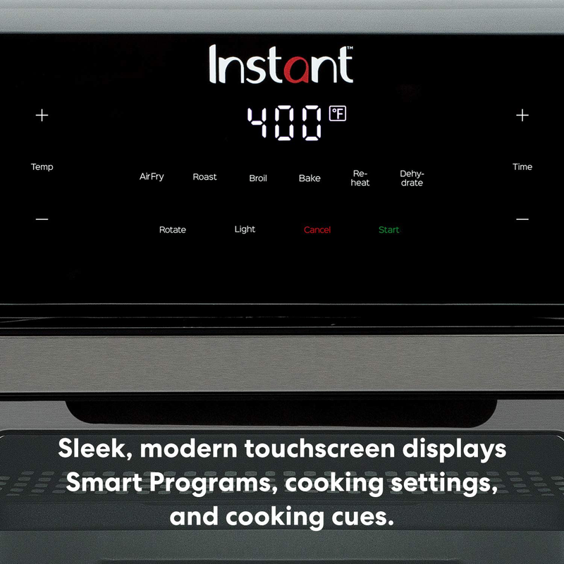 Instant Vortex Plus 7-in-1 Air Fryer Oven with built-in Smart Cooking Programs, Digital Touchscreen, Easy to Clean Basket, 10 Quart Capacity, and a Stainless Finish